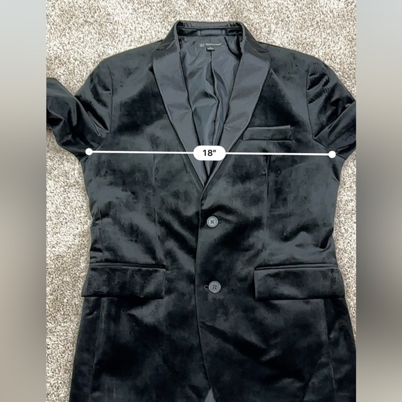 INC International Concepts Men’s Slim Fit Black Velvet Blazer Formal Size Small - Picture 11 of 17